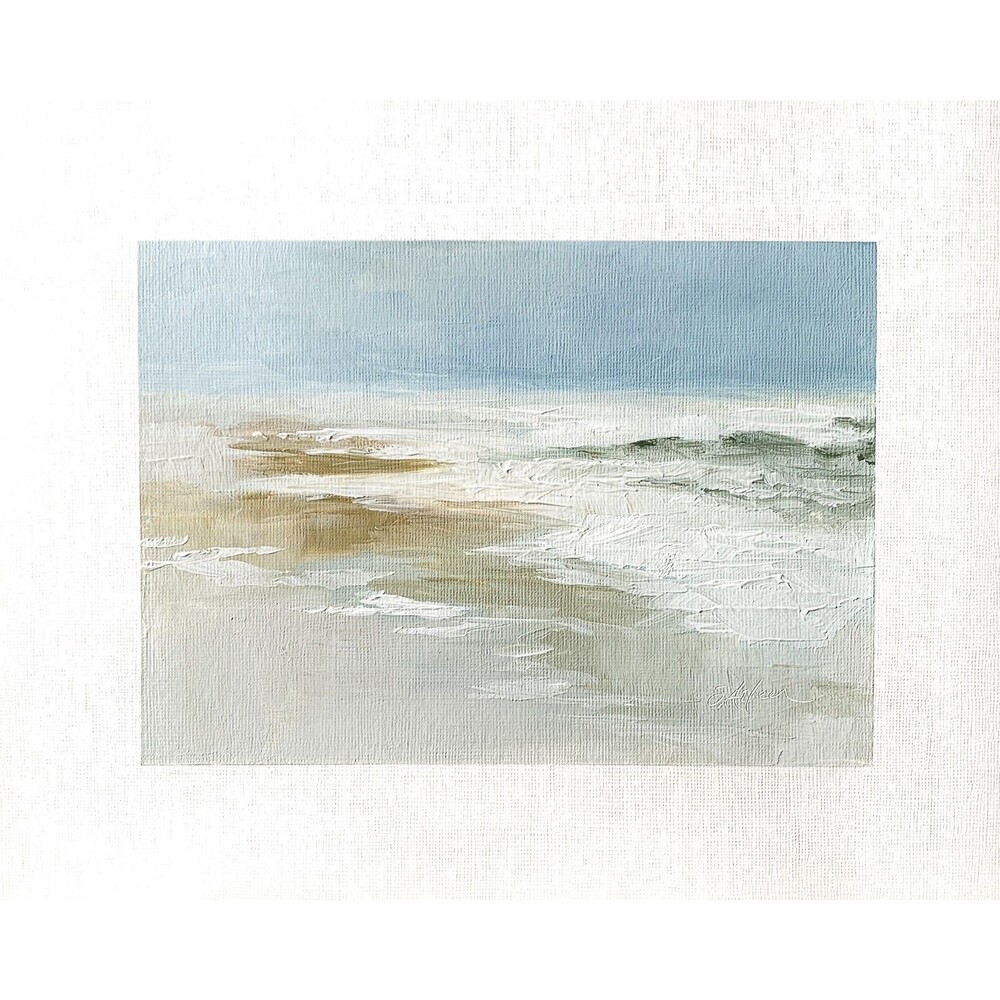8x10 Original Seascape Oil Painting Ocean Impressionist Ethereal Coastal Signed